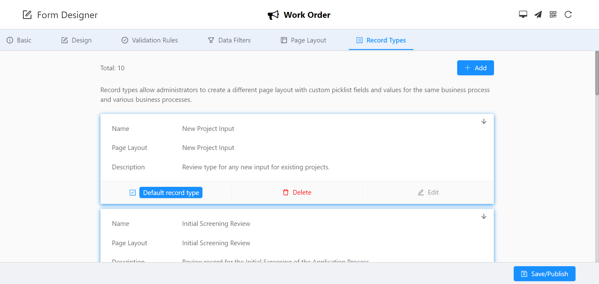 After Record Types Are Created End user Needs To Select One Of The 