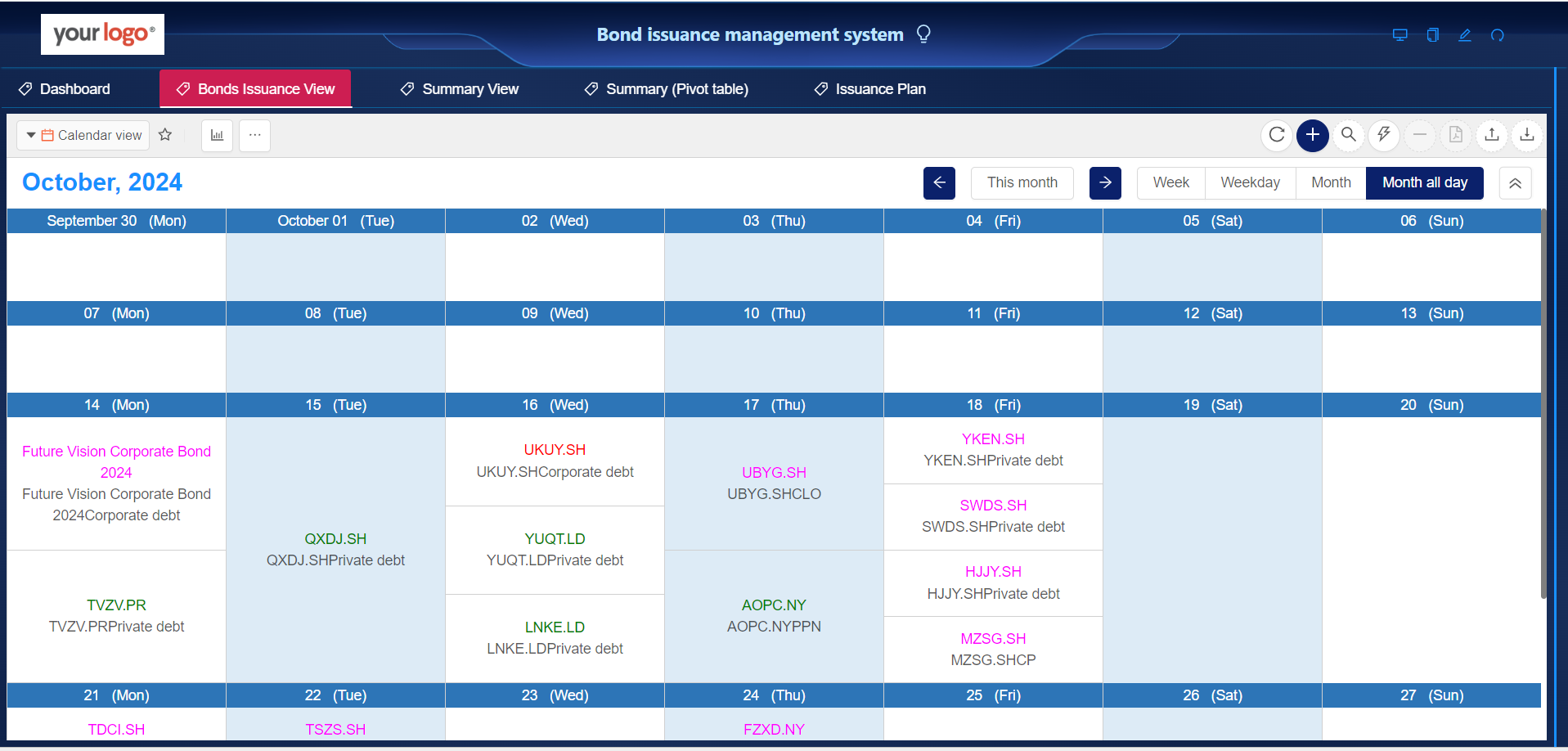 bond issue